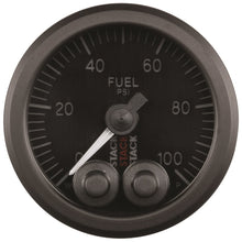Load image into Gallery viewer, Autometer Stack Instruments Pro Control 52mm 0-100 PSI Fuel Pressure Gauge - Black (1/8in NPTF Male)

