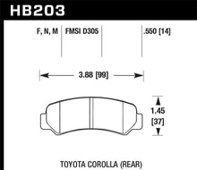 Load image into Gallery viewer, Hawk 87 Toyota Corolla FX16 / 85-87 Corolla GTS Rear Black Race Brake Pads
