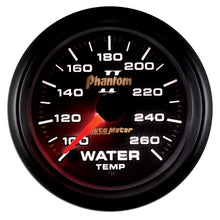 Load image into Gallery viewer, Autometer Phantom II 52mm Full Sweep Electronic 100-260 Deg F Water Temperature Gauge
