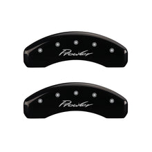 Load image into Gallery viewer, MGP 4 Caliper Covers Engraved Front &amp; Rear Prowler Black finish silver ch

