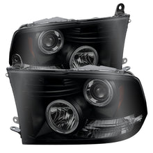 Load image into Gallery viewer, Spyder Dodge Ram 1500 09-14 Projector Headlights Halogen- LED Halo LED - Blk Smke PRO-YD-DR09-HL-BSM

