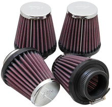 Load image into Gallery viewer, K&amp;N Universal Oval Chrome Filter 1 9/16 in. Flange 3 in. Base 2 inch Top 3 in. Height (4 Per Box)
