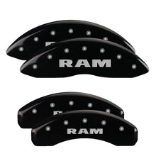 Load image into Gallery viewer, MGP 4 Caliper Covers Engraved Front &amp; Rear MGP Black finish silver ch
