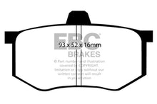 Load image into Gallery viewer, EBC 08-16 Mitsubishi Lancer Evo 10 2.0 Turbo (1 piece rotor) Ultimax2 Rear Brake Pads
