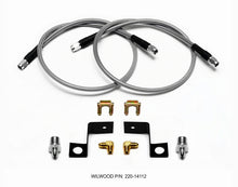Load image into Gallery viewer, Wilwood Flexline Kit 30 inch -3 3/8-24 IF 1/8 NPT 90 Degree
