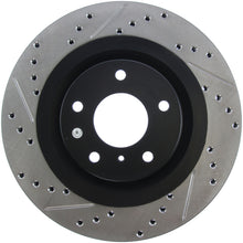 Load image into Gallery viewer, StopTech 06-07 350Z / 05-07 G35 exp Sport/ 06-07 G35X SportStop Slotted &amp; Drilled Front Right Rotor
