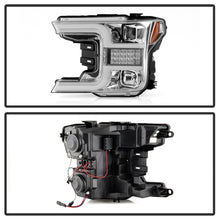 Load image into Gallery viewer, Spyder Signature Ford F150 18-19 (Halogen Model) Proj. Headlights - Chrome (PRO-YD-FF15018-LBSEQ-C)
