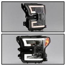 Load image into Gallery viewer, Spyder Ford F150 2015-2017 Projector Headlights - Light Bar DRL LED - Smoke PRO-YD-FF15015-LBDRL-SM
