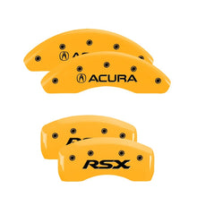 Load image into Gallery viewer, MGP 4 Caliper Covers Engraved Front &amp; Rear MGP Yellow Finish Black Char 2005 Lexus GX470
