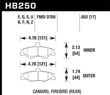 Load image into Gallery viewer, Hawk 98-02 Chevrolet Camaro 5.7L/3.8L / 98-02 Pontiac Firebird 5.7L/3.8L DTC-60 Race Rear Brake Pads
