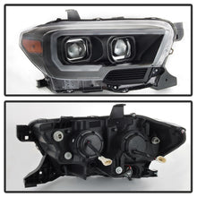 Load image into Gallery viewer, xTune Toyota Tacoma 16-18 DRL Light Bar Projector Headlights - Black PRO-JH-TTA16-LBDRL-BK
