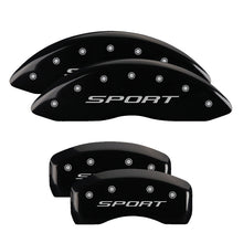 Load image into Gallery viewer, MGP 4 Caliper Covers Engraved Front &amp; Rear MGP Black finish silver ch
