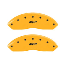 Load image into Gallery viewer, MGP 2 Caliper Covers Engraved Front MGP Yellow Finish Black Characters 2011 Ford Focus
