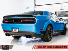 Load image into Gallery viewer, AWE Tuning 2015+ Dodge Challenger 6.4L/6.2L SC Track Edition Exhaust - Quad Diamond Black Tips

