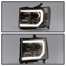 Load image into Gallery viewer, Spyder GMC Sierra 1500/2500/3500 07-13 V2 Projector Headlights - Smoke PRO-YD-GS07V2-LBDRL-SM

