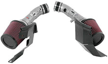 Load image into Gallery viewer, K&amp;N 07-08 G35 Dual Silver Typhoon Short Ram Intakes
