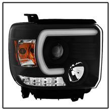 Load image into Gallery viewer, Spyder GMC Sierra 14-16 Projector Headlights Light Bar DRL Blk PRO-YD-GS14V2-LBDRL-BK
