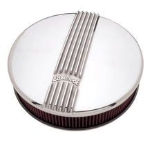Load image into Gallery viewer, Edelbrock Air Cleaner Classic Series Round Aluminum Top Cloth Element 14In Dia X 3 9In Polished

