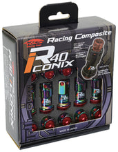 Load image into Gallery viewer, Project Kics 12x1.50 R40 Iconix Lock &amp; Lug Nuts - Neo Chrome w/Black Seat w/o Cap (16+4 Locks)
