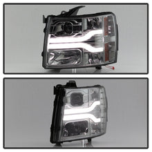 Load image into Gallery viewer, Spyder Chevy Silverado 1500 07-13 Version 3 Projector Headlights - Smoke PRO-YD-CS07V3-LBDRL-SM
