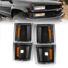 Load image into Gallery viewer, ANZO 1994-1998 Chevrolet Blazer Corner Lights Black Housing Clear Lens w/ Amber Reflector
