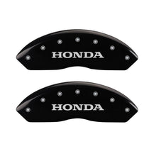 Load image into Gallery viewer, MGP 4 Caliper Covers Engraved Front Honda Engraved Rear Odyssey Black finish silver ch
