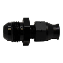 Load image into Gallery viewer, DeatschWerks 8AN Male Flare to 5/16in Hardline Compression Adapter - Anodized Matte Black
