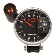 Load image into Gallery viewer, Autometer GM Bowtie Black 5in 10000 RPM Pedestal Electronic Tachometer w/ Ext Shift Light

