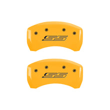 Load image into Gallery viewer, MGP 4 Caliper Covers Engraved Front &amp; Rear Gen 5/SS Yellow finish black ch
