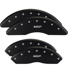 Load image into Gallery viewer, MGP 4 Caliper Covers Engraved Front &amp; Rear MGP Black finish silver ch
