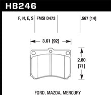 Load image into Gallery viewer, Hawk 90-98 Mazda Protege / 90-95 Mazda 323 HT-10 Race Front Brake Pads
