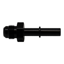Load image into Gallery viewer, DeatschWerks 6AN Male Flare to 5/16in Male EFI Quick Connect Adapter - Anodized Matte Black
