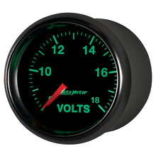 Load image into Gallery viewer, Autometer GS Series 2-1/16in Voltmeter 18V Electrical Gauge Full Sweep
