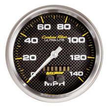 Load image into Gallery viewer, Autometer Ultra-Lite Carbon Fiber 5in 140 MPH In-Dash Full Sweep GPS Speedometer
