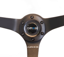 Load image into Gallery viewer, NRG Reinforced Steering Wheel (350mm / 3in. Deep) Blk Suede w/Blk BBall Stitch (Odi Bakchis Edition)
