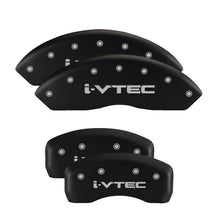 Load image into Gallery viewer, MGP 4 Caliper Covers Engraved Front Honda Engraved Rear H Logo Black finish silver ch
