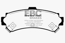 Load image into Gallery viewer, EBC 95-97 Nissan Sentra 1.6 Greenstuff Rear Brake Pads
