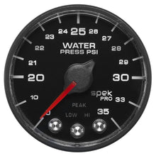 Load image into Gallery viewer, Autometer Spek-Pro - Nascar 2-1/16in Water Press 0- 35 psi Bfb Sp
