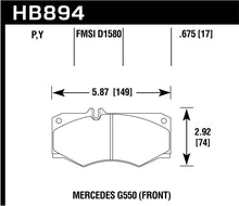 Load image into Gallery viewer, Hawk 09-17 Mercedes-Benz G550 LTS Street Front Brake Pads
