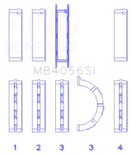 Load image into Gallery viewer, King Crankshaft Main Bearing 0.5mm (Oversize) Ford Duratec V6
