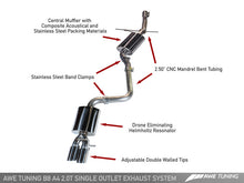 Load image into Gallery viewer, AWE Tuning Audi B8 A4 Touring Edition Exhaust - Single Side Polished Silver Tips
