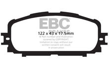 Load image into Gallery viewer, EBC 12+ Toyota Yaris 1.5 Greenstuff Front Brake Pads
