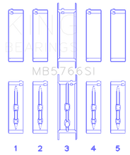 Load image into Gallery viewer, King GM LS1/2/4/6 (Housing Bore +.010) (Size STD) Main Bearing Set
