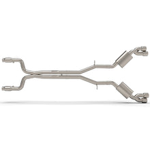 Load image into Gallery viewer, Kooks 2016+ Chevrolet Camaro SS LT1 6.2L 3in Exhaust w/3in GREEN Catted Pipe 4in Pol Slash Quad Tips
