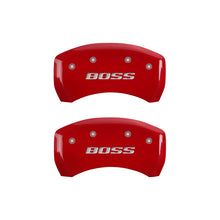 Load image into Gallery viewer, MGP 4 Caliper Covers Engraved Front &amp; Rear MGP Red finish silver ch
