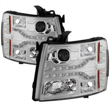 Load image into Gallery viewer, Spyder Chevy Silverado 1500 07-13 V2 Projector Headlights - LED DRL - Chrome PRO-YD-CS07V2-DRL-C
