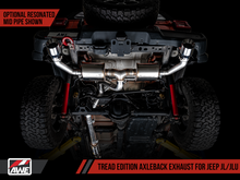 Load image into Gallery viewer, AWE Tuning 2018+ Jeep Wrangler JL/JLU Tread Edition Axle-Back Dual Exhaust - Chrome Silver Tips
