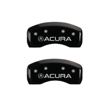 Load image into Gallery viewer, MGP 4 Caliper Covers Engraved Front &amp; Rear Acura Black finish silver ch
