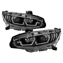 Load image into Gallery viewer, Spyder Honda Civic 16- 2DR/4DR/Hatchback Projector Headlights - Black PRO-YD-HC16SI-SEQGR-BK
