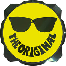 Load image into Gallery viewer, KC HiLiTES 6in. Hard Cover for Gravity Pro6 LED Lights (Single) - Smiley Face- Yellow/Black KC Logo
